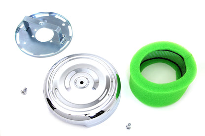 Wyatt Gatling 8 inch Round Air Cleaner Chrome for Harley Davidson XL (1988-1997)
