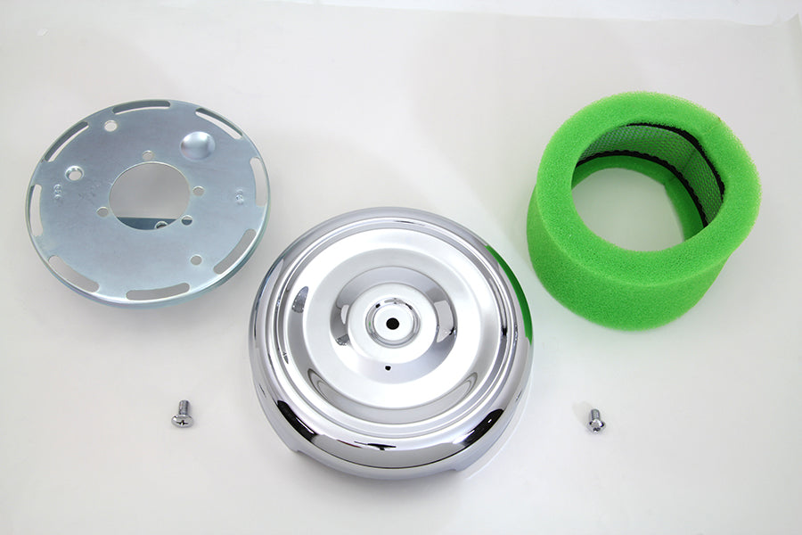 Wyatt Gatling 8 inch Round Air Cleaner Chrome for Harley Davidson XL (1988-1997)