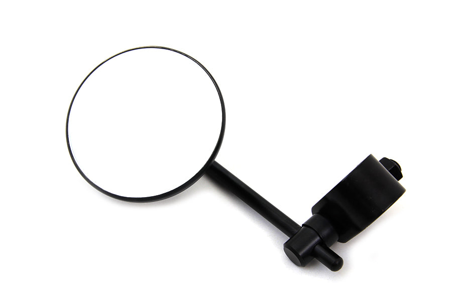 Wyatt Gatling Black 3-Inch Round Mini Mirror with Clamp on Stem – Compact and Durable