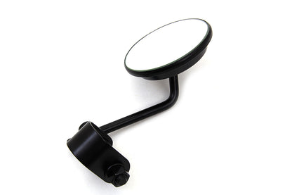Wyatt Gatling Black 3-Inch Round Mini Mirror with Clamp on Stem – Compact and Durable