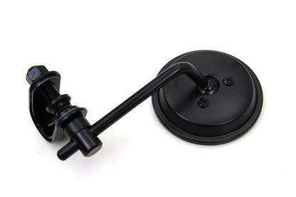 Wyatt Gatling Black 3-Inch Round Mini Mirror with Clamp on Stem – Compact and Durable