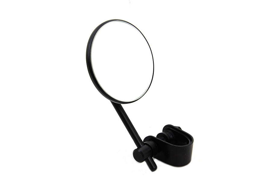 Wyatt Gatling Black 3-Inch Round Mini Mirror with Clamp on Stem – Compact and Durable
