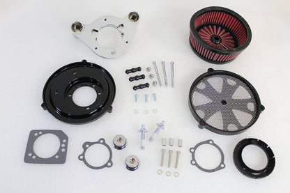 Wyatt Gatling Luxe Design EFI Air Cleaner Assembly with 50mm Mount for Harley Davidson FLT Models