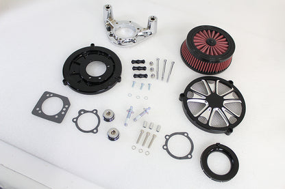 Wyatt Gatling Luxe Design EFI Air Cleaner Assembly with 50mm Mount for Harley Davidson FLT Models