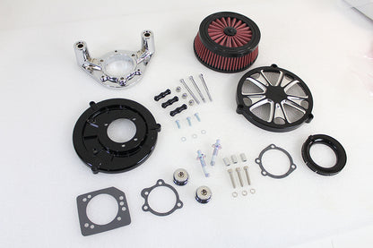 Wyatt Gatling Luxe Design EFI Air Cleaner Assembly with 50mm Mount for Harley Davidson FLT Models
