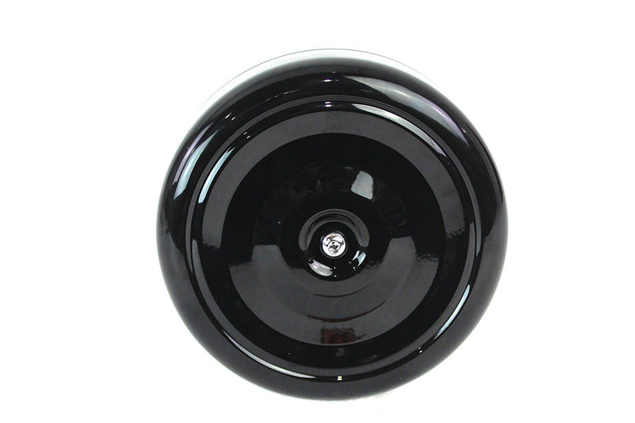 Wyatt Gatling 7 Inch Round Air Cleaner Kit with Black Cover for Harley Davidson FLH