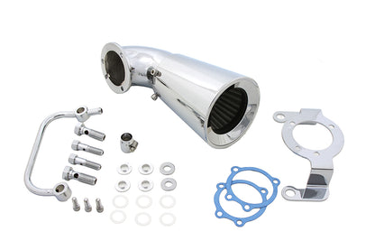 Wyatt Gatling Chrome Billet Curved Air Cleaner Breather for Harley Davidson FLT