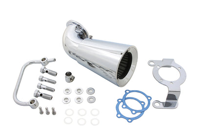 Wyatt Gatling Chrome Billet Curved Air Cleaner Breather for Harley Davidson FLT