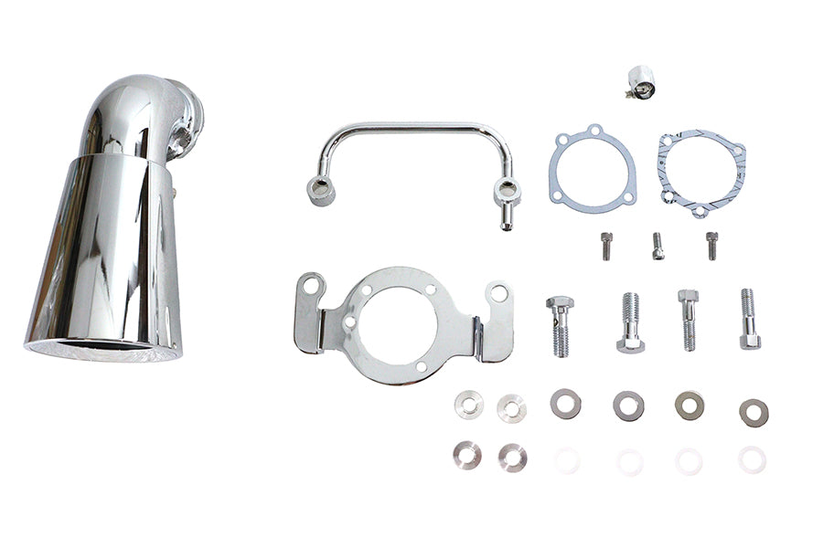 Wyatt Gatling Chrome Billet Curved Air Cleaner Breather for Harley Davidson FLT