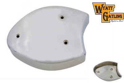 Wyatt Gatling Scoop Air Cleaner Cover Chrome - Steel Construction for Softail S&S Super E Carburetors