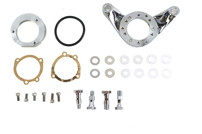 Wyatt Gatling Air Cleaner Bracket Kit Chrome Billet for Harley Davidson FLST (1993-2002)