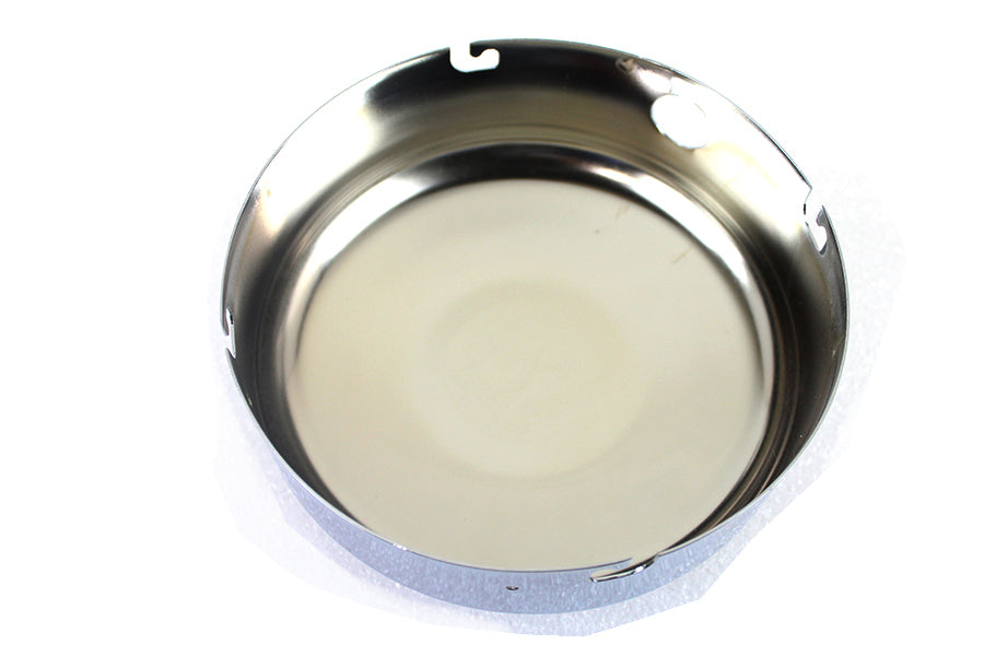 V-Twin 34-0047 Chrome Round Air Cleaner Cover with World's Fair Emblem