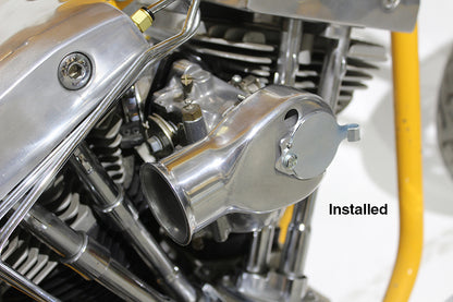 Wyatt Gatling Tourist Trophy Shorty Carburetor Air Snoot Polished Alloy