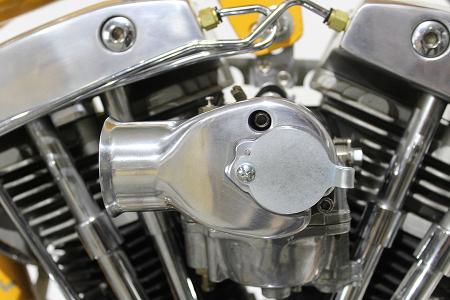 Wyatt Gatling Tourist Trophy Shorty Carburetor Air Snoot Polished Alloy