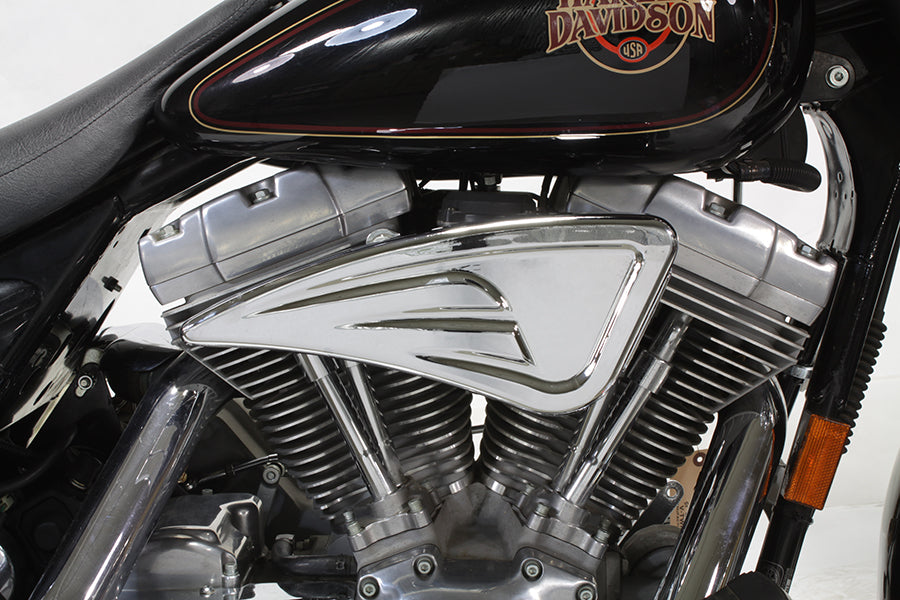 Wyatt Gatling Air Cleaner Kit for Harley Davidson FXST (1993-2002) – Chrome Billet with Filter Element Included