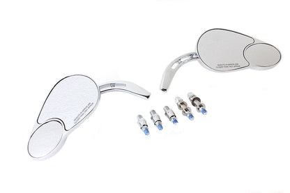 V-Twin Big Twin Chrome Mirror Set with Split Vision Insert Part 78642