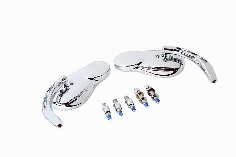 V-Twin Big Twin Chrome Mirror Set with Split Vision Insert Part 78642