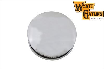 Wyatt Gatling Chrome Round Air Cleaner for Harley Davidson FL (1972-1981) - 5.5 inch Diameter