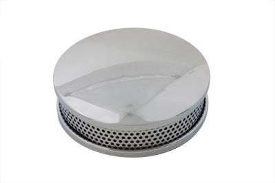 Wyatt Gatling Chrome Round Air Cleaner for Harley Davidson FL (1972-1981) - 5.5 inch Diameter