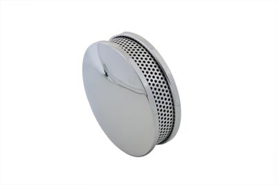 Wyatt Gatling Chrome Round Air Cleaner for Harley Davidson FL (1972-1981) - 5.5 inch Diameter