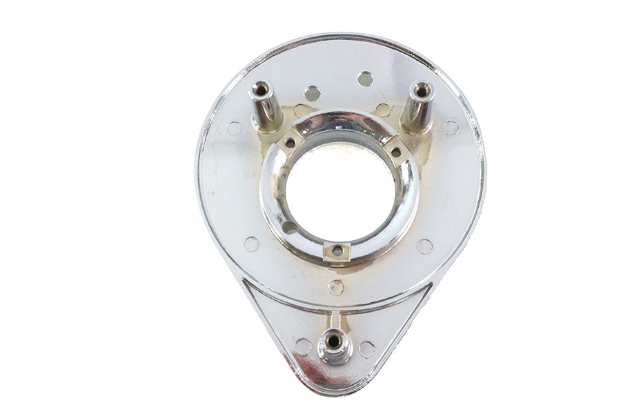 Wyatt Gatling Chrome Teardrop Air Cleaner Backing Plate for Harley Davidson FL Models