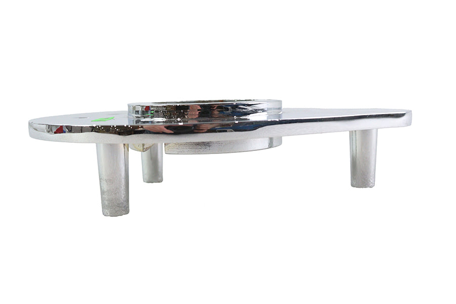 Wyatt Gatling Chrome Teardrop Air Cleaner Backing Plate for Harley Davidson FL Models