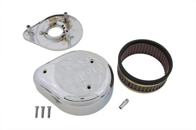 Wyatt Gatling Chrome Flame Teardrop Air Cleaner for Harley Davidson XL (1957-1966)