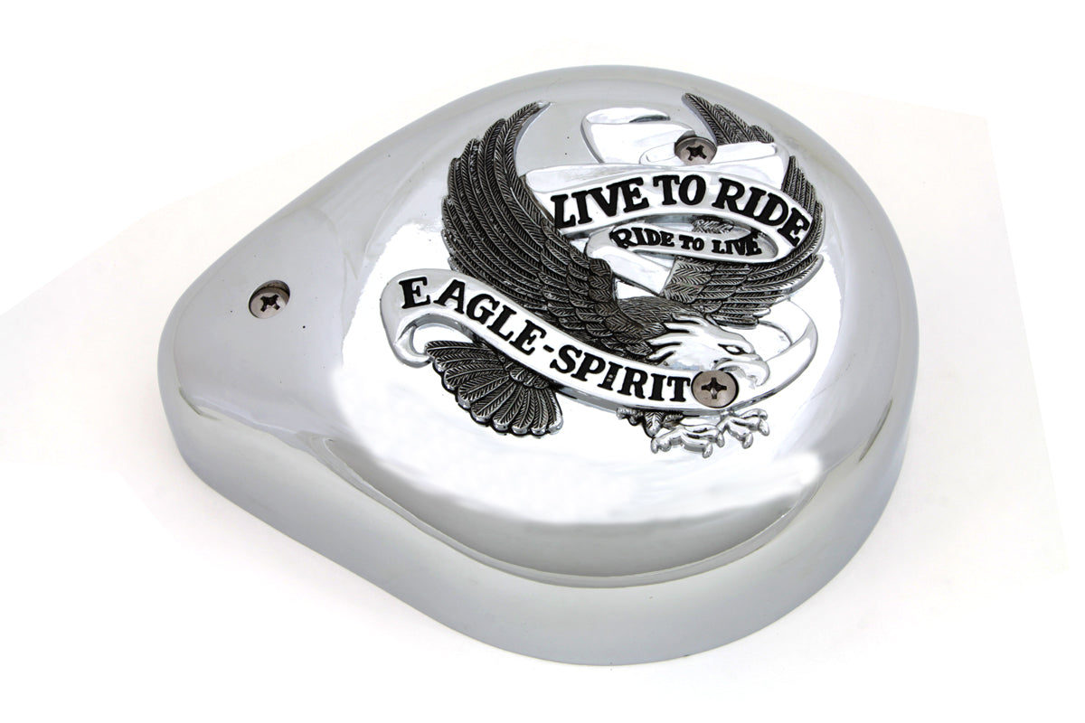 Wyatt Gatling Eagle Spirit Chrome Teardrop Air Cleaner for Harley Davidson XL Models