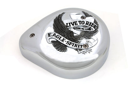 Wyatt Gatling Eagle Spirit Chrome Teardrop Air Cleaner for Harley Davidson XL Models
