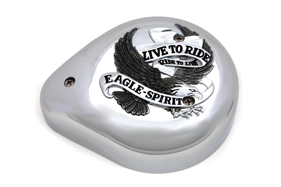 Wyatt Gatling Eagle Spirit Chrome Teardrop Air Cleaner for Harley Davidson XL Models