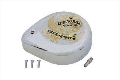Wyatt Gatling Eagle Spirit Gold Inlay Air Cleaner Assembly for Harley Davidson XL 1957-1966