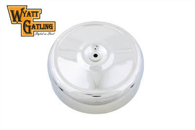 Wyatt Gatling 8-inch Round Air Cleaner Cover for Harley Davidson FXST, FLST, FXR, FLT Models