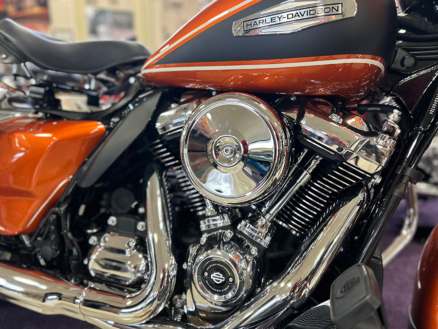 Wyatt Gatling 8-inch Round Air Cleaner Cover for Harley Davidson FXST, FLST, FXR, FLT Models