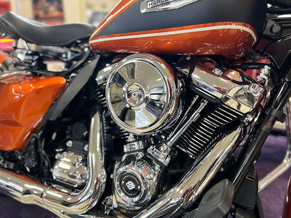 Wyatt Gatling 8-inch Round Air Cleaner Cover for Harley Davidson FXST, FLST, FXR, FLT Models