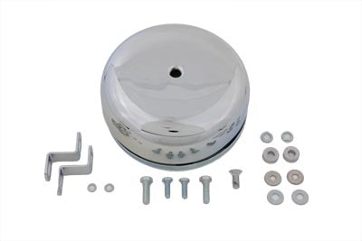 Wyatt Gatling 34-0553 7 Inch Round Chrome Air Cleaner for Harley Davidson CV Carburetor