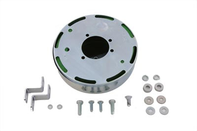 Wyatt Gatling 34-0553 7 Inch Round Chrome Air Cleaner for Harley Davidson CV Carburetor