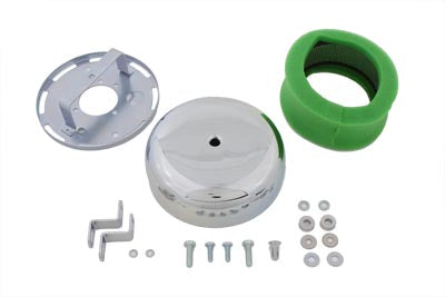 Wyatt Gatling 34-0553 7 Inch Round Chrome Air Cleaner for Harley Davidson CV Carburetor