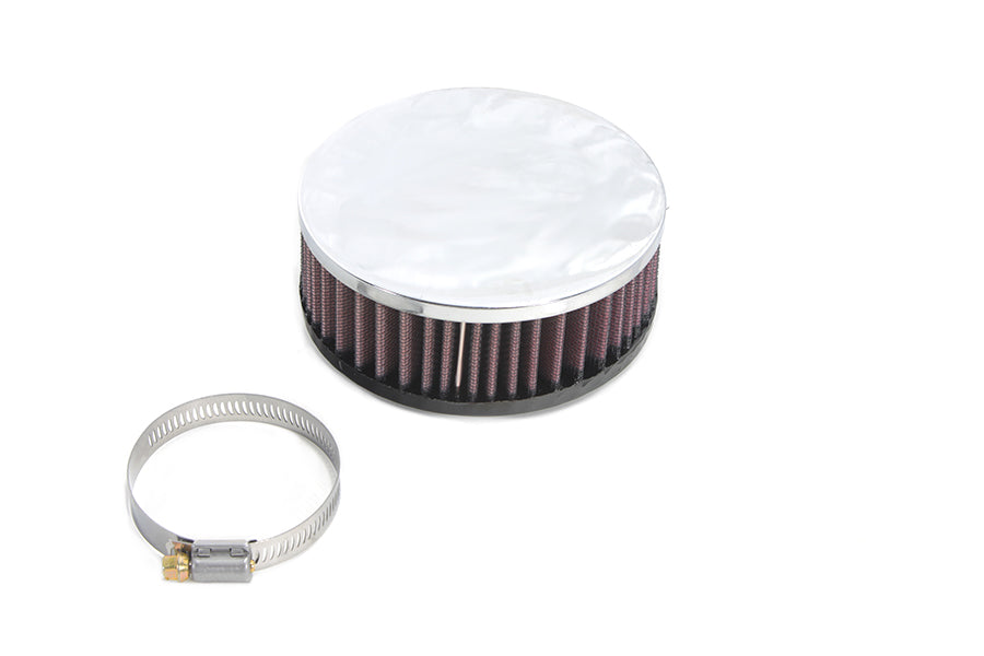 V-Twin OKO 38mm Air Cleaner with 2-Inch Inner Diameter and Carburetor Adapter Flange