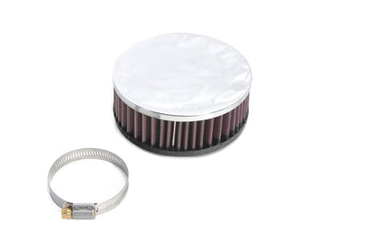 V-Twin OKO 38mm Air Cleaner with 2-Inch Inner Diameter and Carburetor Adapter Flange
