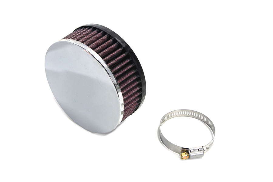 V-Twin OKO 38mm Air Cleaner with 2-Inch Inner Diameter and Carburetor Adapter Flange