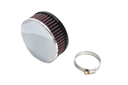 V-Twin OKO 38mm Air Cleaner with 2-Inch Inner Diameter and Carburetor Adapter Flange