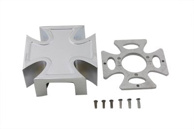Wyatt Gatling Maltese Cross Air Cleaner Cover Shorty with Chrome Finish and Hardware Kit