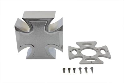 Wyatt Gatling Maltese Cross Air Cleaner Cover Shorty with Chrome Finish and Hardware Kit