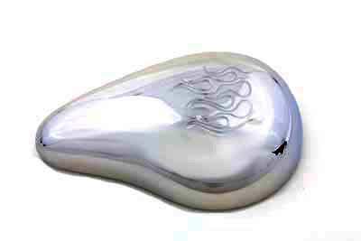Wyatt Gatling Rodan Smooth Carburetor Cover with Flame Design for Harley Davidson FXST