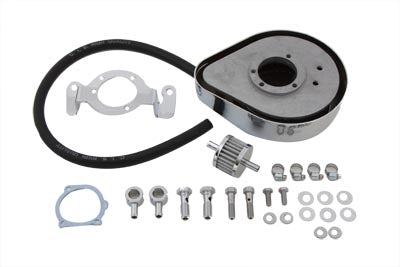 Wyatt Gatling 34-0651 Chrome Flame Teardrop Air Cleaner Kit for Harley-Davidson