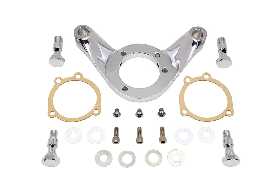 Wyatt Gatling Air Cleaner Bracket Kit Chrome Billet for Harley Davidson FXST 1993-2002