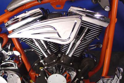 Wyatt Gatling Sweeper Chrome Billet Air Cleaner for Harley Davidson FXST Models