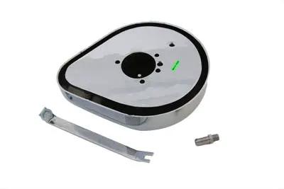 Wyatt Gatling Teardrop Air Cleaner Kit Chrome Flame for Harley Davidson XL (1957-1966) by Wyatt Gatling