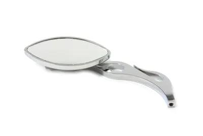 Wyatt Gatling Druid Oval Style Mirror with Flame Billet Stem for Harley Davidson (Part #34-0720) by Wyatt Gatling