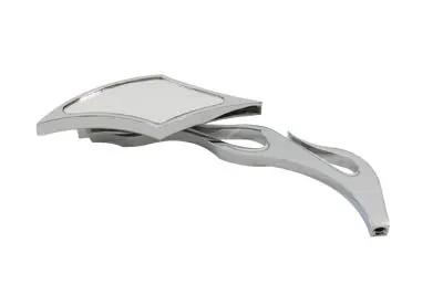 Wyatt Gatling Druid Mirror with Flame Style Billet Stem for Harley Davidson (1965-1974) by Wyatt Gatling
